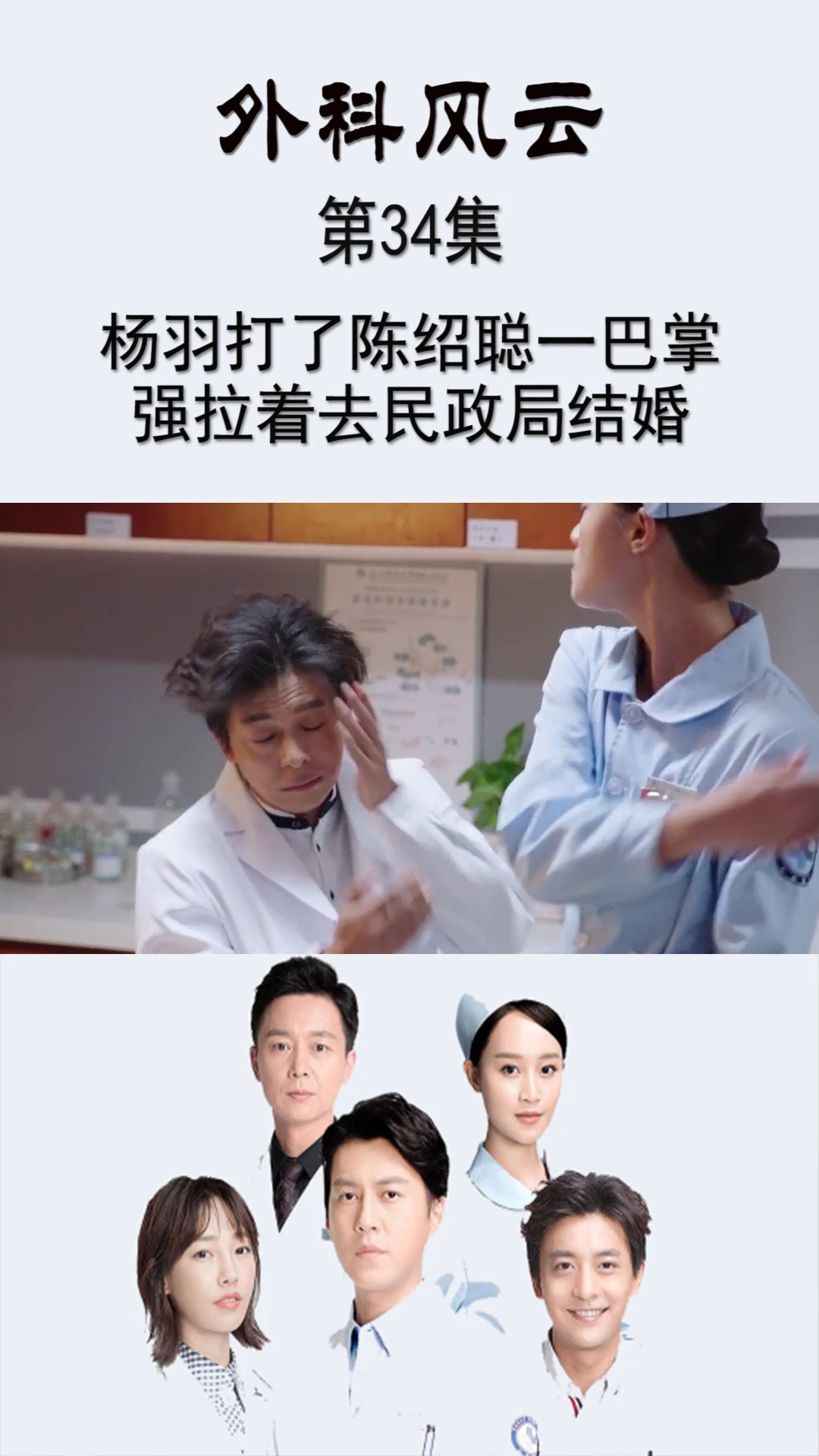 外科风云 第34集 杨羽打了陈绍聪一巴掌 强拉着去民政局结婚