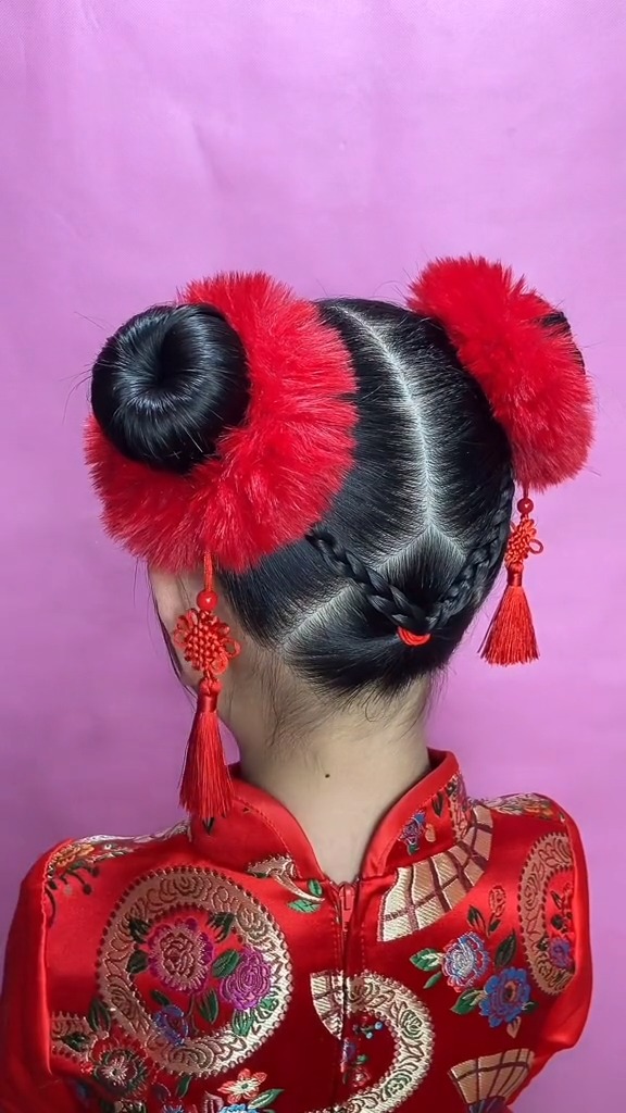 3-9岁过新年拜年发型,赶紧学起来吧#儿童编发