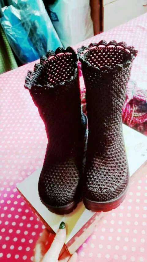 钩织短靴