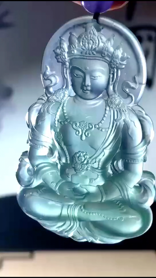 大师加龙作品,度母观音菩萨,63-40.5-6.8mm,完美,小六价