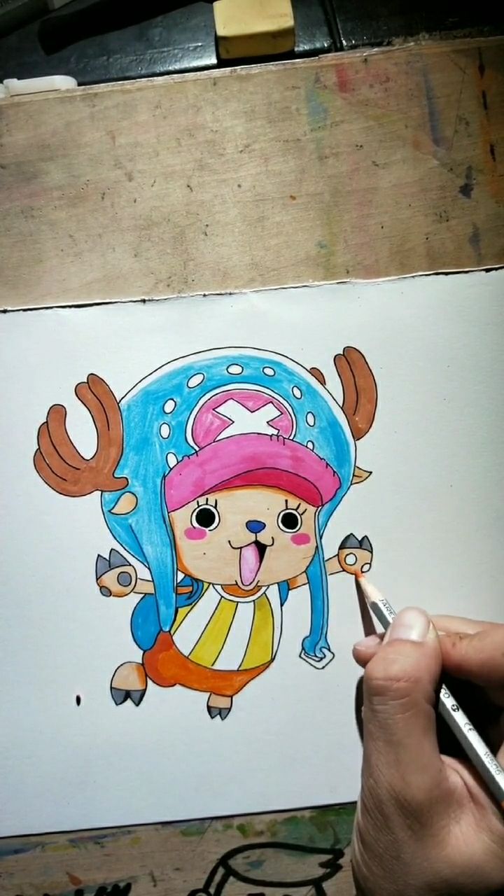 手绘海贼王乔巴小动漫  喜欢吗