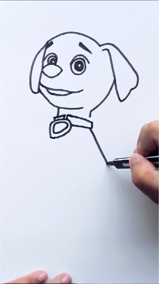 教你画汪汪队成员毛毛的简笔画教程,家有孩子的肯定会喜欢!