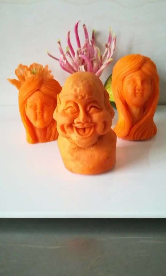 食品雕刻人物,笑死了