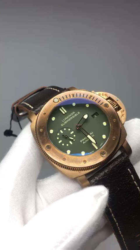 沛纳海青铜382,会氧化的腕表,越戴越有味道!47mm硬汉款!