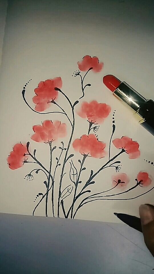 教你用口红画画