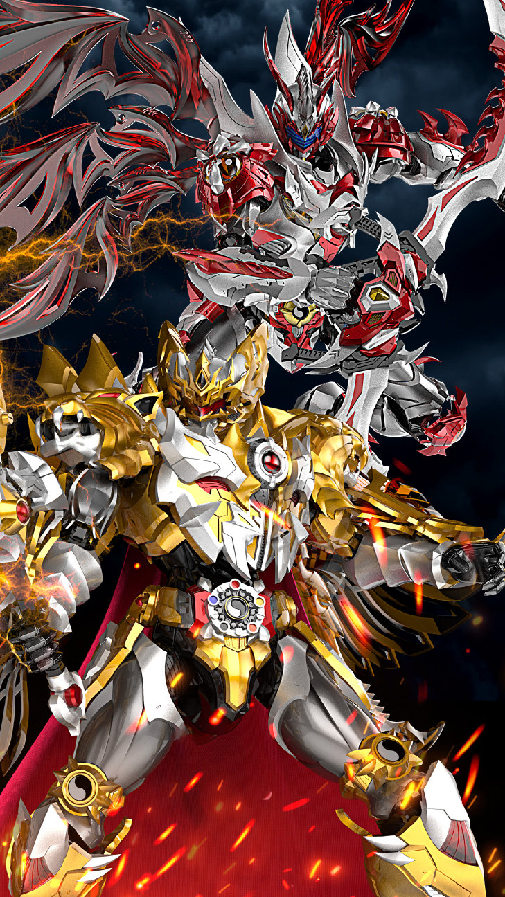 响指动漫 炎龙侠和帝皇侠 灰模资讯 #铠甲勇士