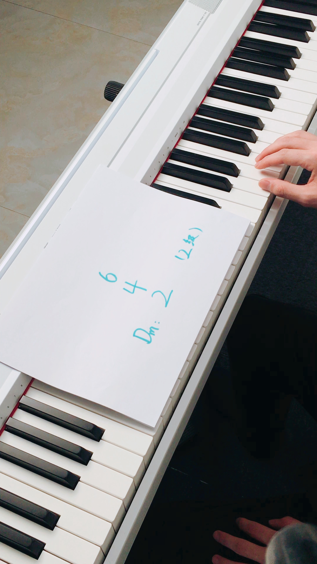 零基础学钢琴,10秒学会弹钢琴dm和弦