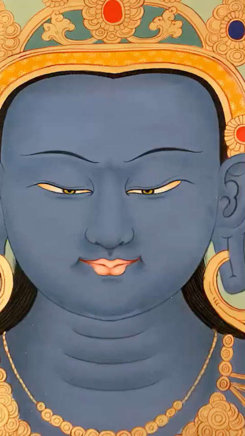 极致收藏 安多强巴 嫡传弟子 才藏本大师 倾心手绘 极品唐卡【不动佛