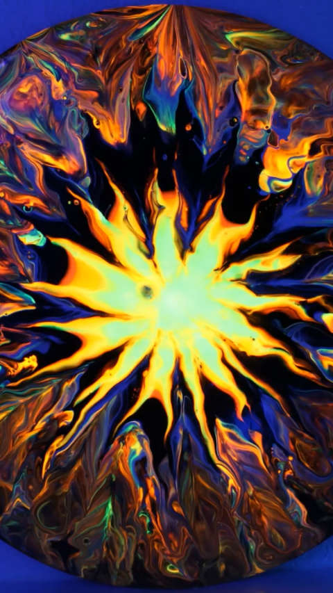 来感受一下流体丙烯画带给你的视觉美吧