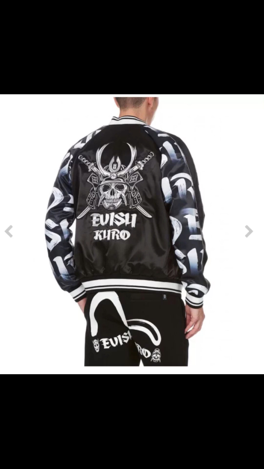 2018秋冬新款evisu福神武士刺绣夹克外套