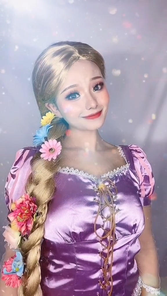 长发公主 #仿妆 #玥儿cos乐园 #逆天化妆术