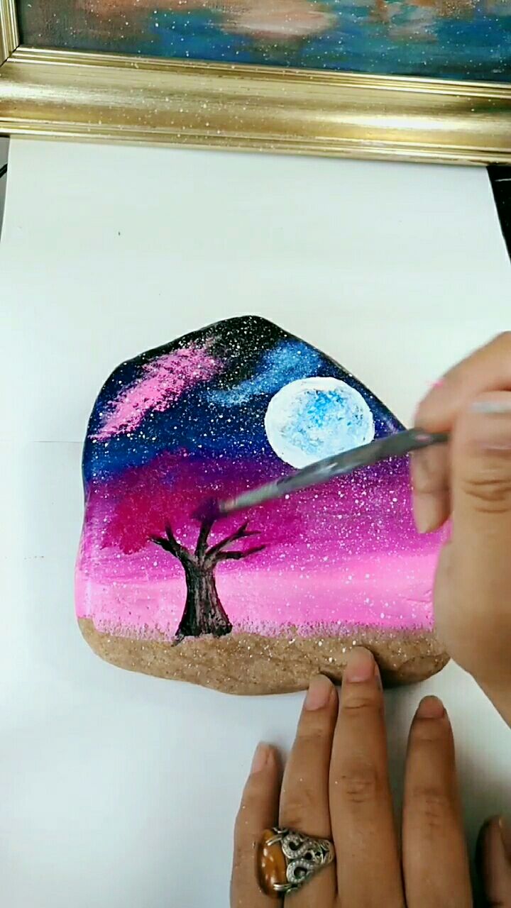 教你画唯美樱花星空
