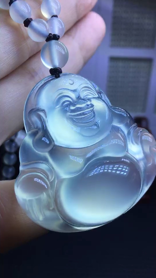 极品大佛公,超级白冰透!同款珠子完美配套!规格45直径厚12mm