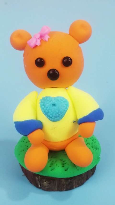 黏土橡皮泥小熊教学,关注保存起来